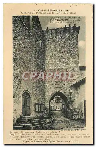 Cartes postales Cite de Perouges Ain L'Entree de Perouges par la Porte d'en Haut