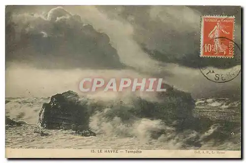 Cartes postales Le Havre Tempete