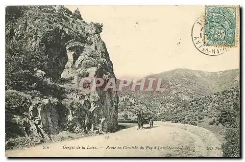 Cartes postales Gorges de la Loire Route en Corniche du puy a Lavoute sur Loire