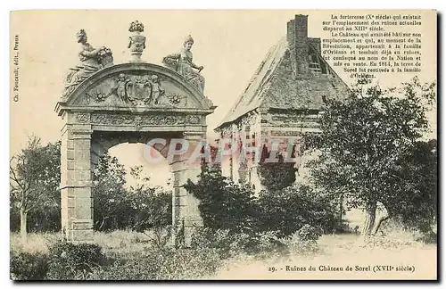 Cartes postales Ruines du Chateau de Sorel