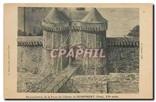 Cartes postales Reconsitution de la Porte du Chateau de Domfront