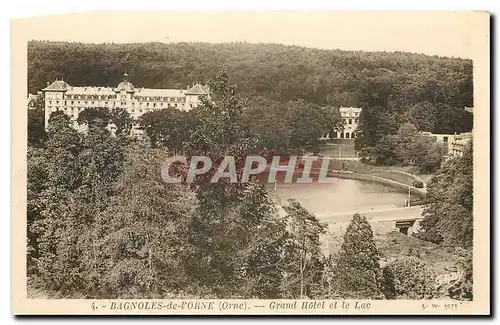 Cartes postales Bagnoles de l'Orne Orne Grand Hotel et le Lac