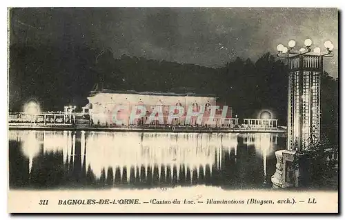 Cartes postales Bagnoles de l'Orne Casino du Lac Iluminations Bluysen