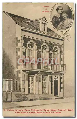 Cartes postales Maison ou naguit Soeur Therese de l'Enfant Jesus Alencon Orne