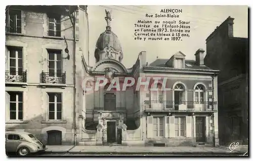 Cartes postales Alencon Rue saint Blaise Maison au naquit Soeur Therese