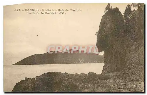 Cartes postales Cannes Rochers Baie de Theoule Route de la Corniche d'Or