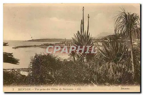 Ansichtskarte AK Menton Vue prise des Villas de Garavan