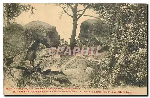 Cartes postales Ballancourt S et O Plateau d'Oudeuvile La Roche du Renard