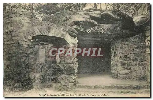 Cartes postales Boissy la Riviere Les Grottes de St Franvess d'Assise