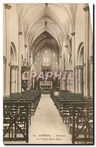 Cartes postales Corbeil Interieur de l'Eglise Saint Spire