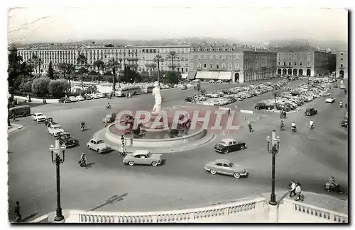 Cartes postales moderne Cote d'Azur Nice La place Masseau la Fontaine du Soleil et les Jardins Albert I Automobile