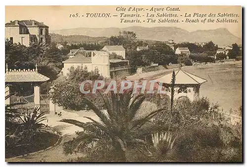 Cartes postales Cote d'Azur Azure Coast Toulon Tamaris Les Sablettes La Plage des Savlettes