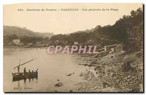 Ansichtskarte AK Environs de Toulon Fabregas Vue generale de la Plage