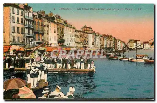 Cartes postales Toulon Le Quai Cronsadt un Jour de Fete