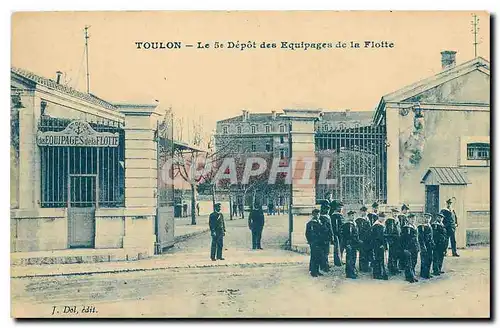 Cartes postales Toulon Le Deport des Equipages de la Flotte Militaria