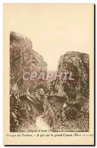 Ansichtskarte AK Essi Region d'Aups Var Gorges du Verdon A pic sur le grand Canon Rive varoise