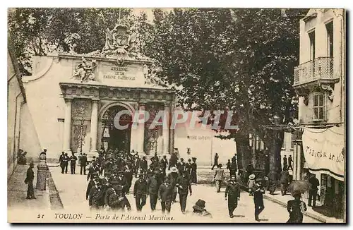 Cartes postales Toulon Porte de l'Arsenal Maritime Militaria