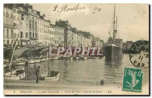 Ansichtskarte AK Toulon Le Quai Cronstadt Carre du Port Bateau