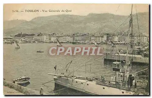 Ansichtskarte AK Toulon Vue Generale du Quai Bateaux