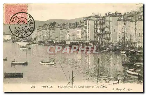 Cartes postales Toulon Vue generale du Quai construit en 1606 Bateaux