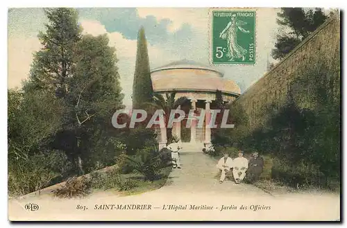 Ansichtskarte AK Saint Mandrier l'Hopital Maritime Jardin des Officiers