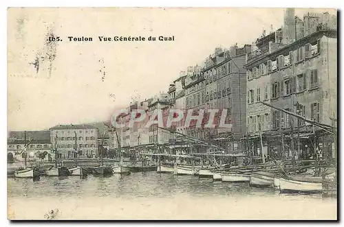 Cartes postales Toulon Vue Generale du Quai Bateaux