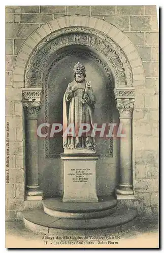 Ansichtskarte AK Abbaye des Benedictins de Solesmes Sarthe Les Celebres Sculptures Saint Pierre