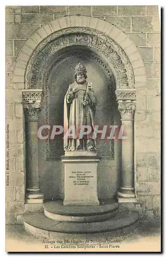 Cartes postales Abbaye des Benedictins de Solesmes Sarthe Les Celebres Sculptures Saint Pierre