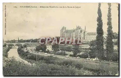 Ansichtskarte AK Solesmes Sarthe Abbaye des Benedictins vue de la Route de Juigne