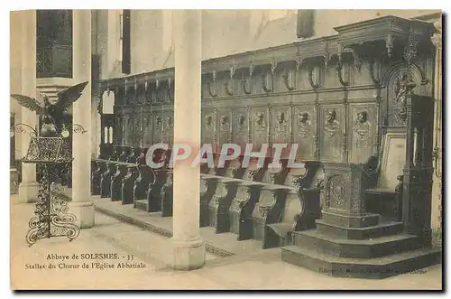 Cartes postales Abbaye de Solesmes Stalles du Choeur de l'Eglise Abbatiale