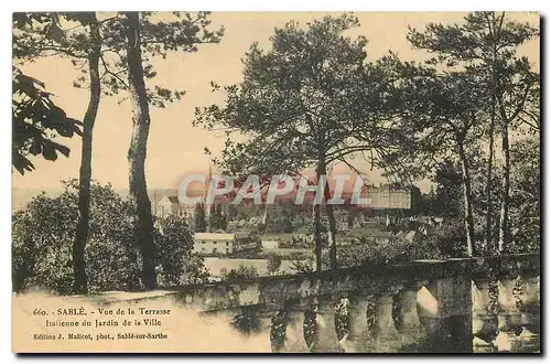 Cartes postales Sable Vue de la Terrasse italienne du Jardin de la Ville