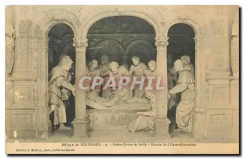 Cartes postales Abbaye de Solesmes Notre Dame la Belle Grotte de l'Ensevelissement