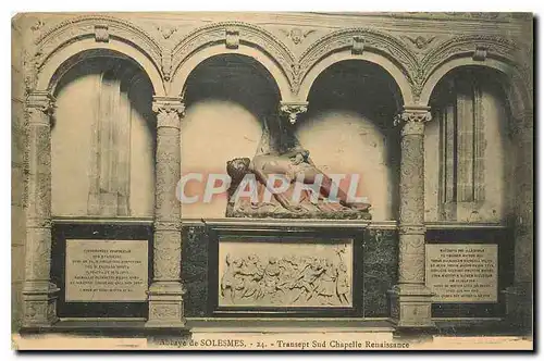 Cartes postales Abbaye de Solesmes Transport Sud Chapelle Renaissance