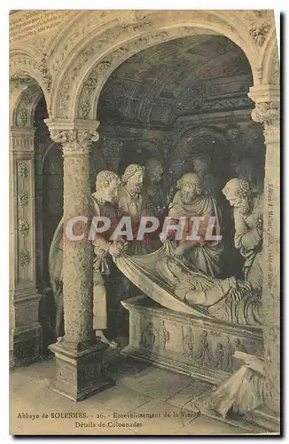 Cartes postales Abbaye de Solesmes Details de Colonnades