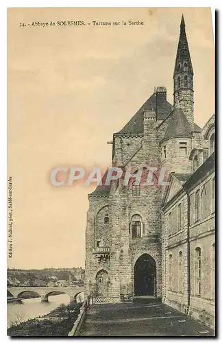 Ansichtskarte AK Abbaye de Solesmes Terrasse sur la Sarthe