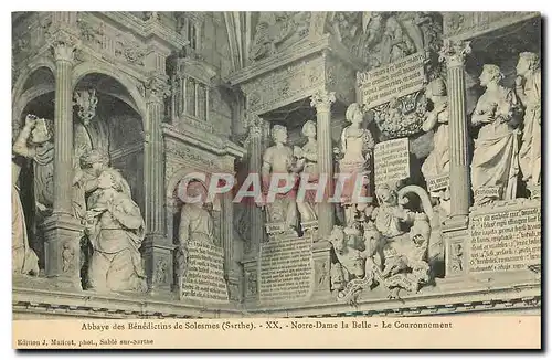 Ansichtskarte AK Abbaye des Benadictins de Solesmes Sarthe Notre Dame la Belle Le Couronnement