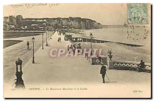 Cartes postales Dieppe Le Boulevard Maritime et le Casino