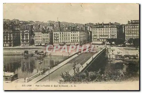 Cartes postales Lyon Pont la Feullee et Quai St Vincent