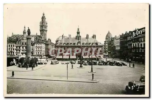 Cartes postales Lille Nord La grande place et l'ancienne bourse