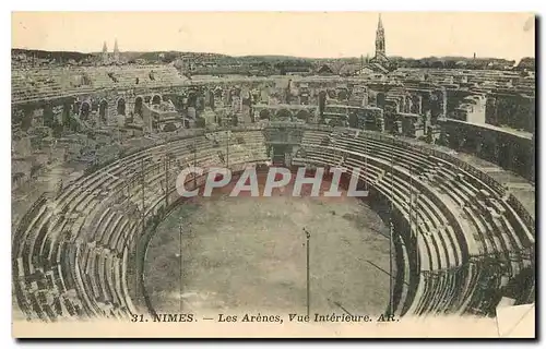 Cartes postales Nimes Les Arenes Vue Interieure