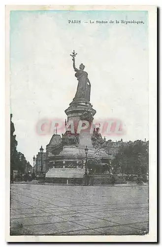 Cartes postales Paris La Statue de la Republique