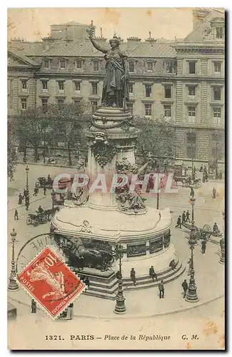 Ansichtskarte AK Paris Place de la Republique Lion