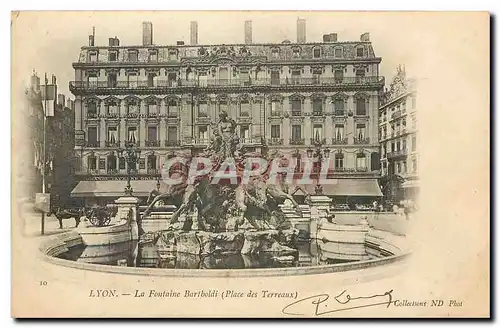 Cartes postales Lyon La Fontaine Bartboldi Place des Terreaux