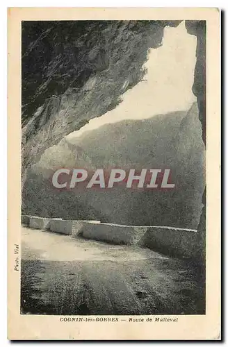 Cartes postales Cognin les Gorges Route de Malleval