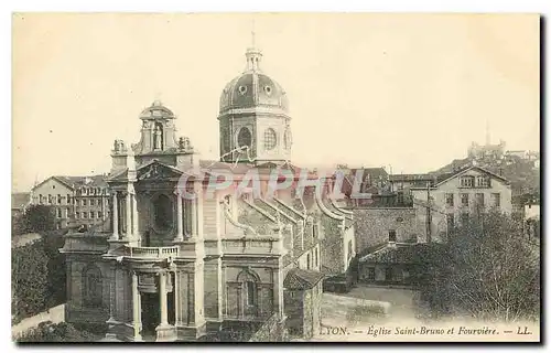 Cartes postales Lyon Eglise Saint Bruno et Fourviere