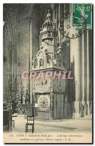 Cartes postales Lyon Cathedrale Saint Jean l'Horloge astronomique