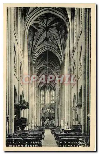 Ansichtskarte AK Senlis Oise La Cathedrale Interieur