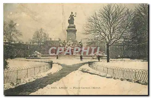 Cartes postales Lyon Place Carnot l'Hiver