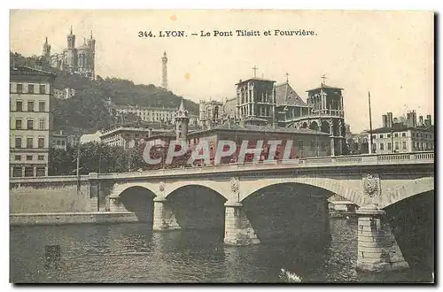 Cartes postales Lyon La Pont Tilsitt et Fourviere