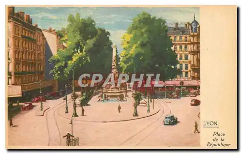 Cartes postales Lyon Place de la Republique